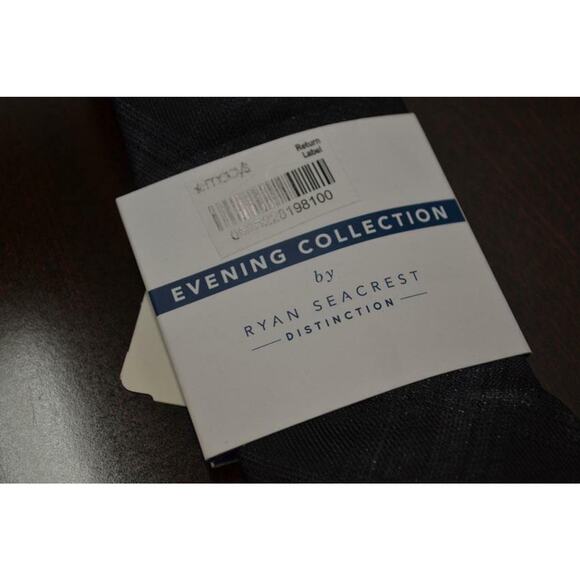 0139 NEW Mens Ryan Seacrest Distinction Lurex Plaid Slim Neck Tie One Size - Picture 3 of 5